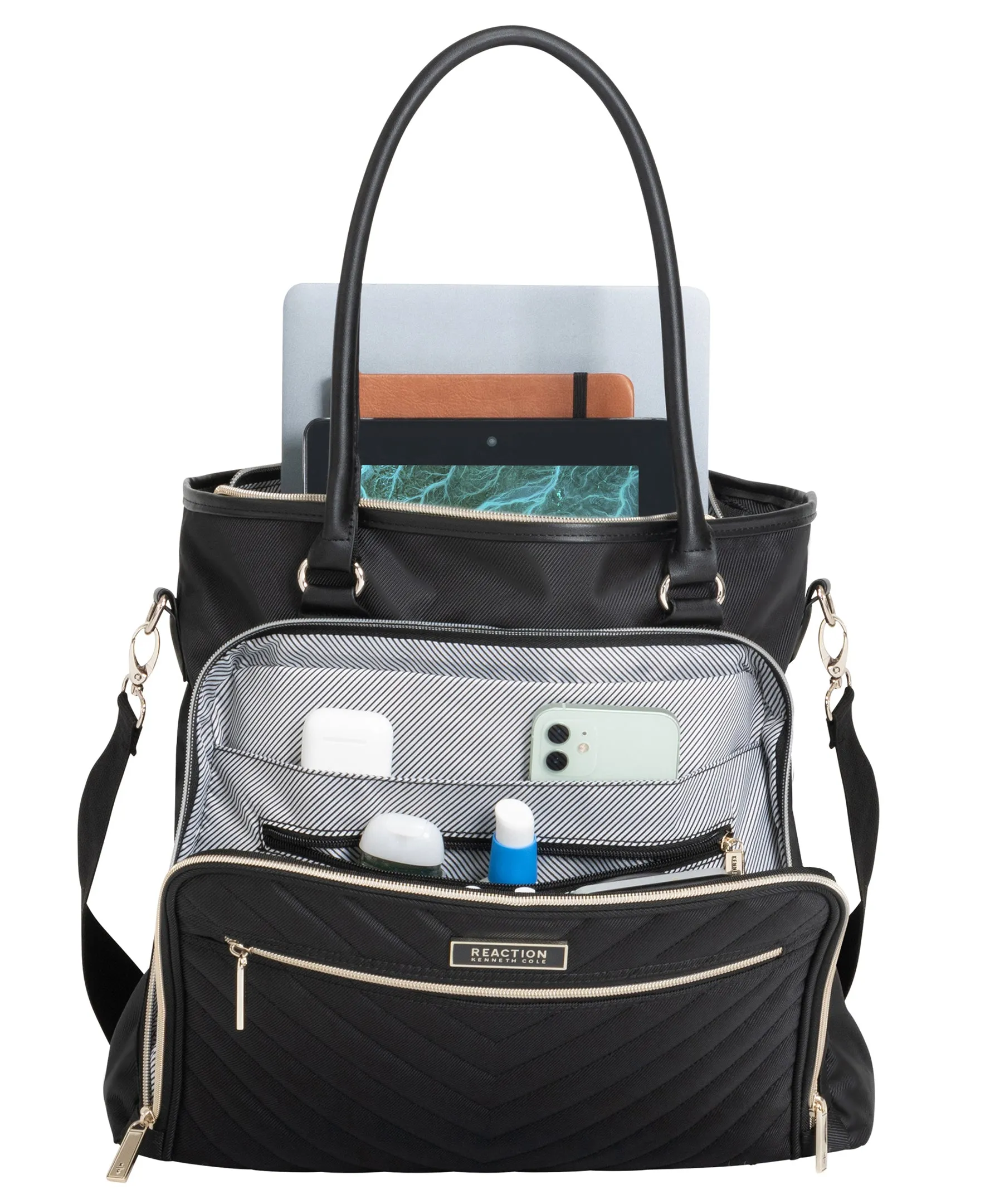 Kenneth Cole Reaction Madison Square 8-Wheel Expandable Luggage & Chelsea Tote 2-Piece Bundle (20" Carry-On & Tote)