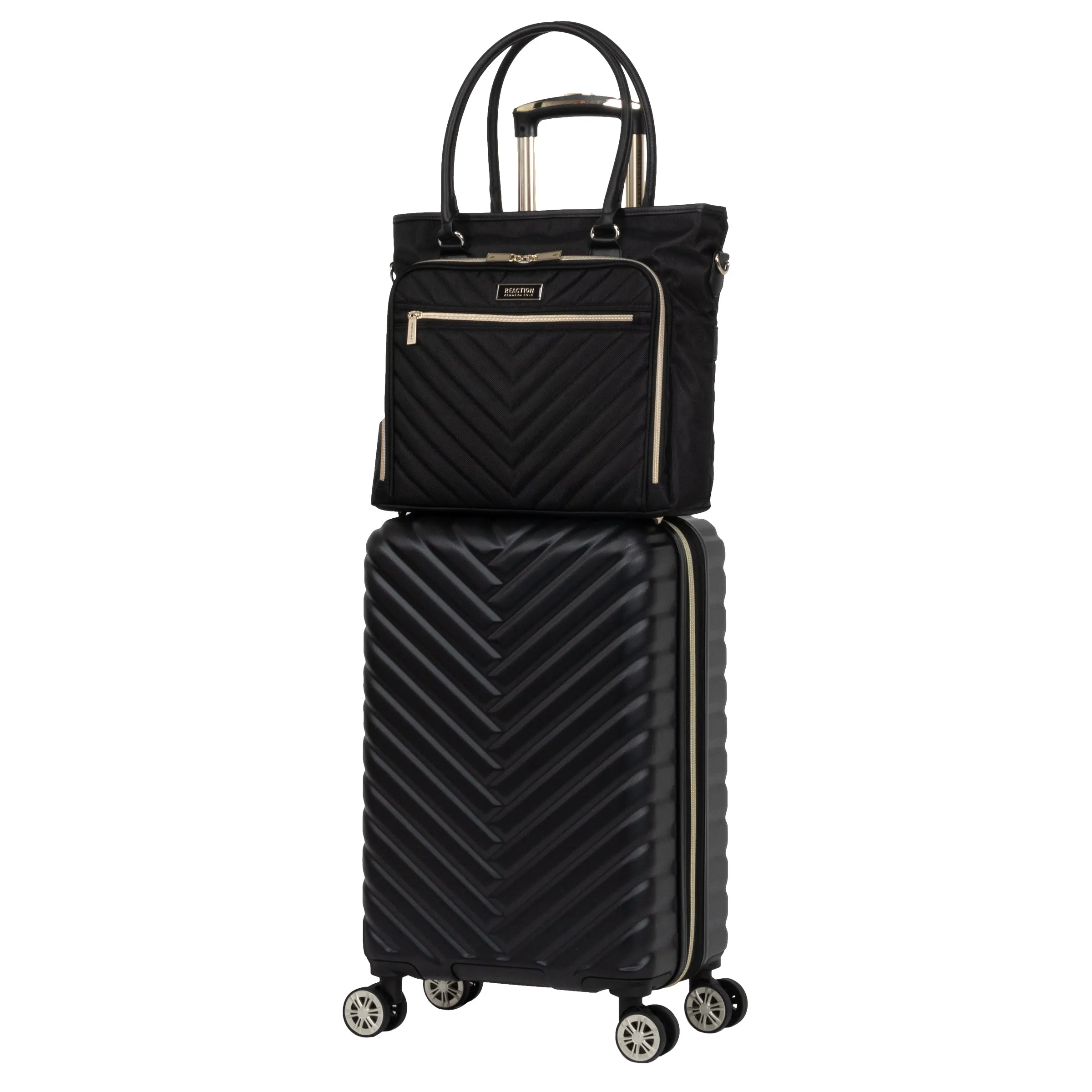 Kenneth Cole Reaction Madison Square 8-Wheel Expandable Luggage & Chelsea Tote 2-Piece Bundle (20" Carry-On & Tote)