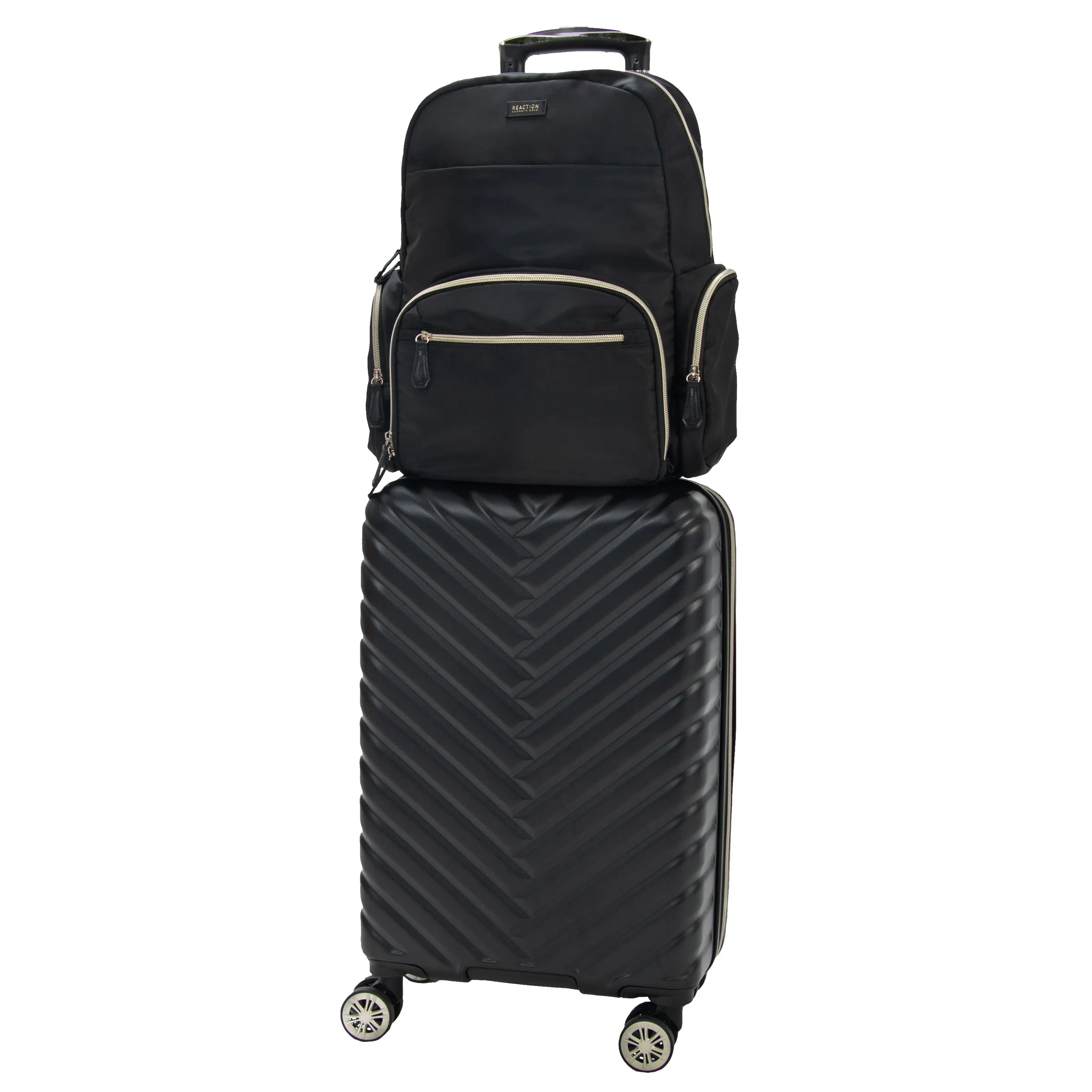 Kenneth Cole Reaction Madison Square 8-Wheel Expandable Luggage & Sophie Backpack 2-Piece Bundle (20" Carry-On & Backpack)