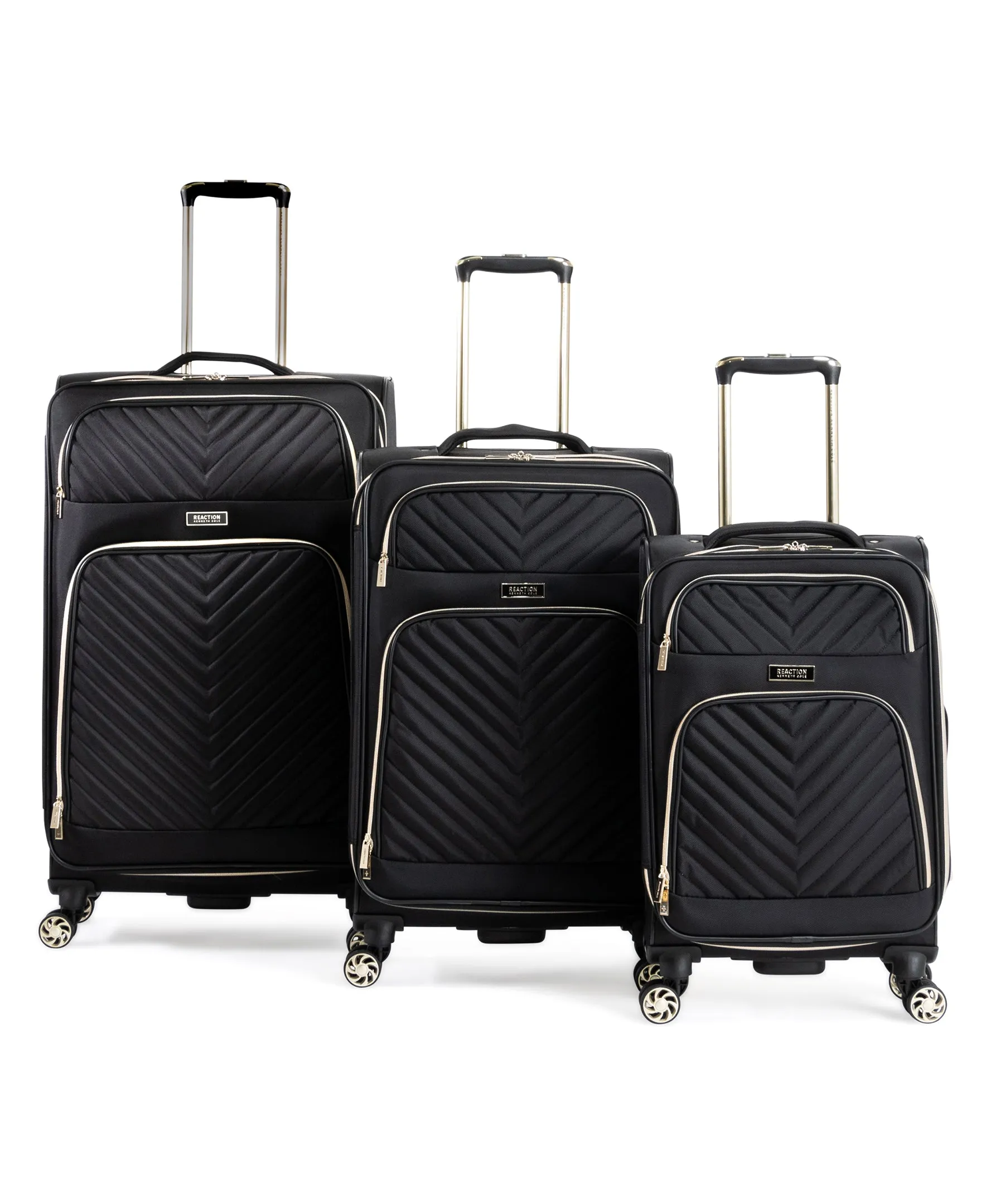 Kenneth Cole Reaction Women's Chelsea 3 Piece Set (20'', 24'', & 28") Softside 8-Wheel Expandable Luggage Set