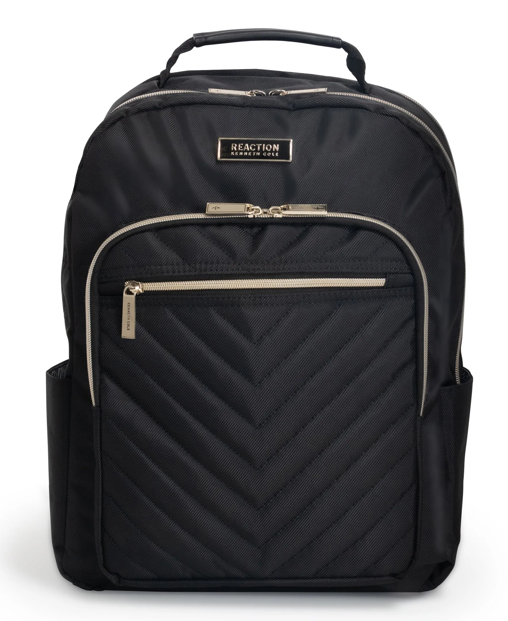 Kenneth Cole Reaction Women's Chelsea Chevron Softside 8-Wheel Expandable Luggage & Chelsea Backpack 2-Piece Bundle (20" Carry-On & Backpack)
