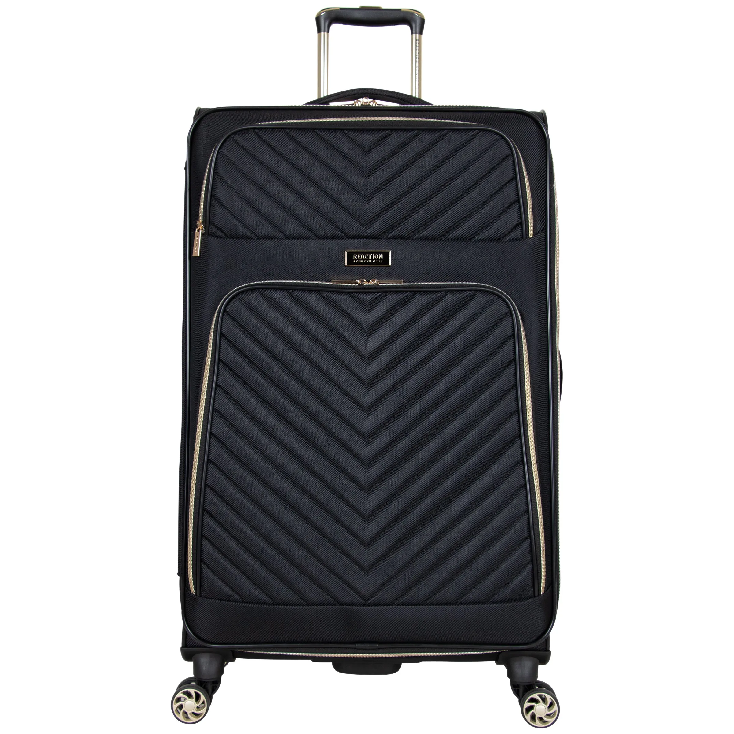 Kenneth Cole Reaction Women's Chelsea Chevron Softside 8-Wheel Spinner Expandable 28" Checked Luggage