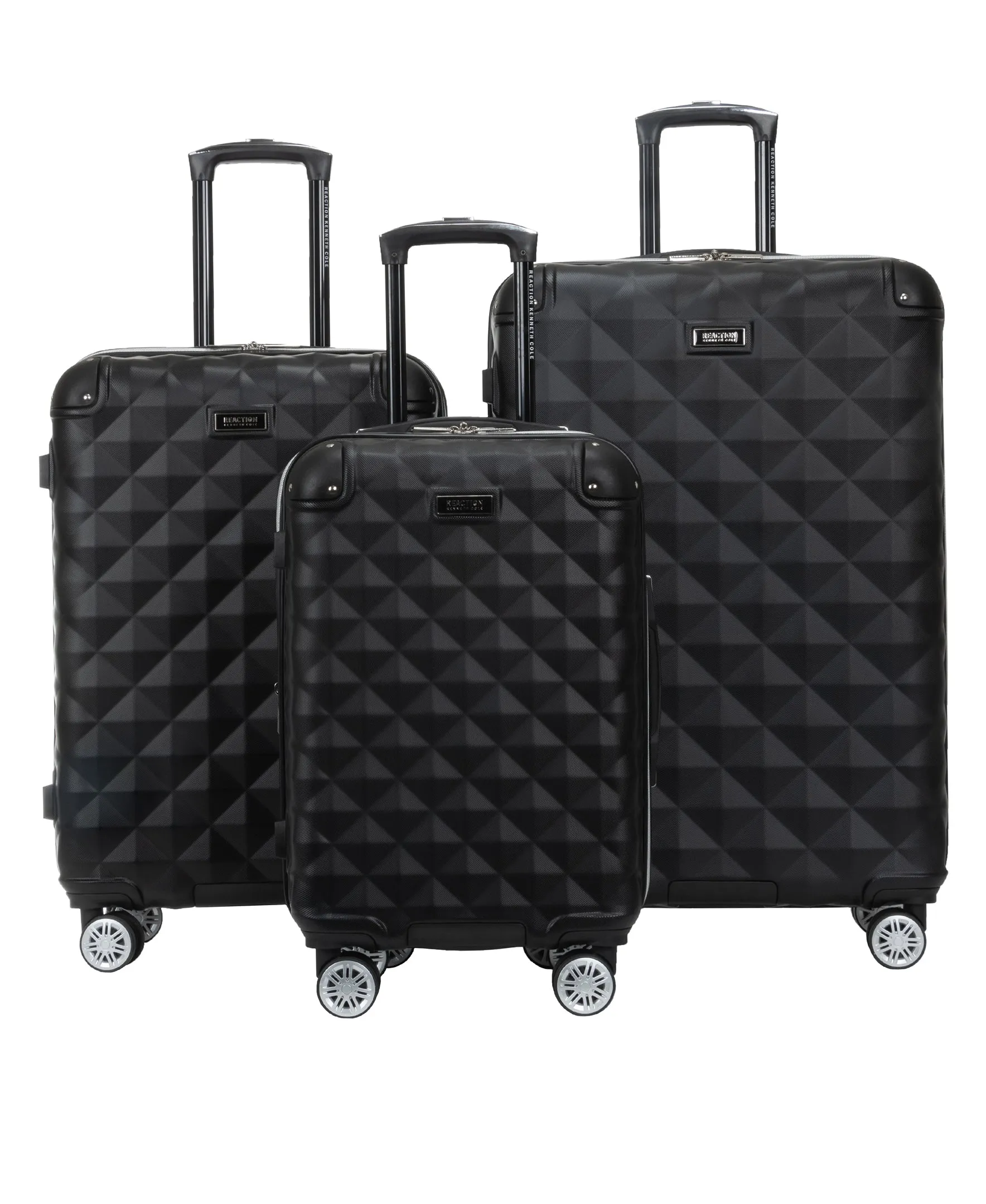 Kenneth Cole Reaction Women's Diamond Tower 3 Piece Set (20'', 24'', & 28") Hardside 8-Wheel Expandable Luggage Set