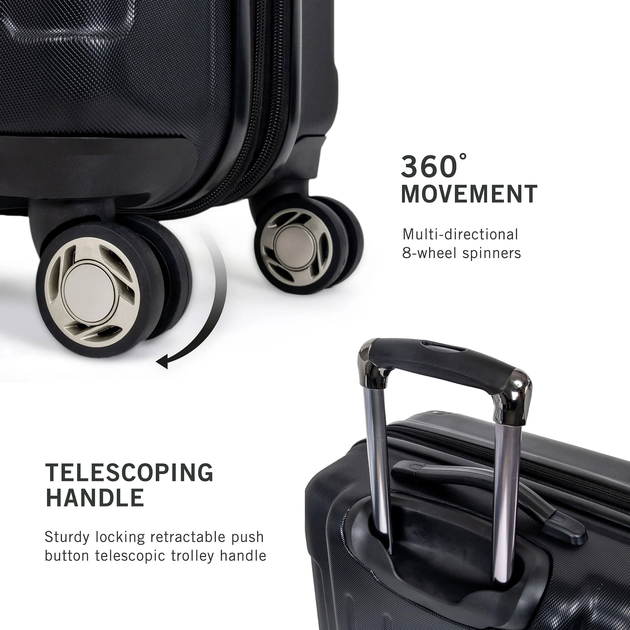Kenneth Cole Renegade 3 Piece Set (20", 24", & 28") Hardside Expandable Luggage Set