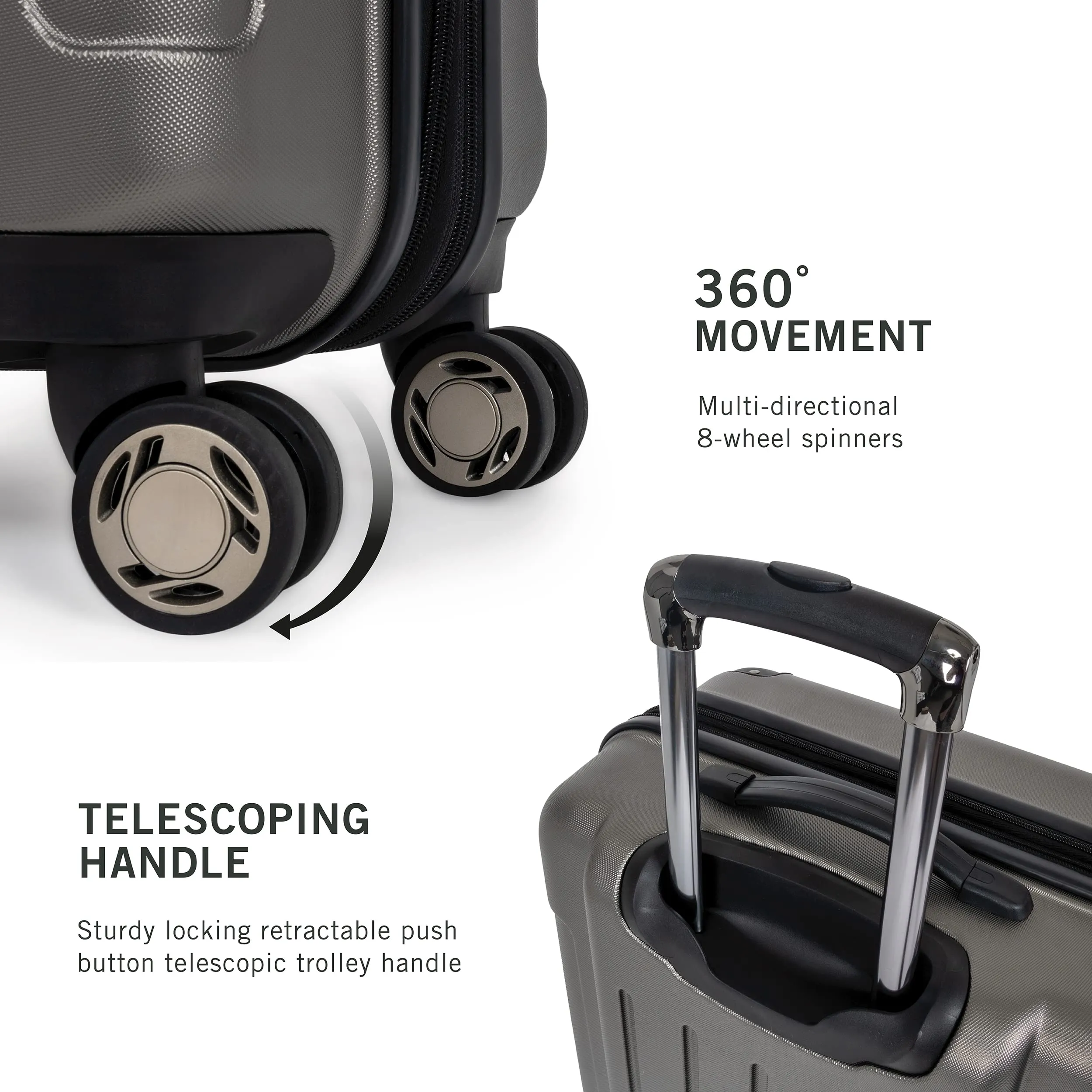 Kenneth Cole Renegade 3 Piece Set (20", 24", & 28") Hardside Expandable Luggage Set