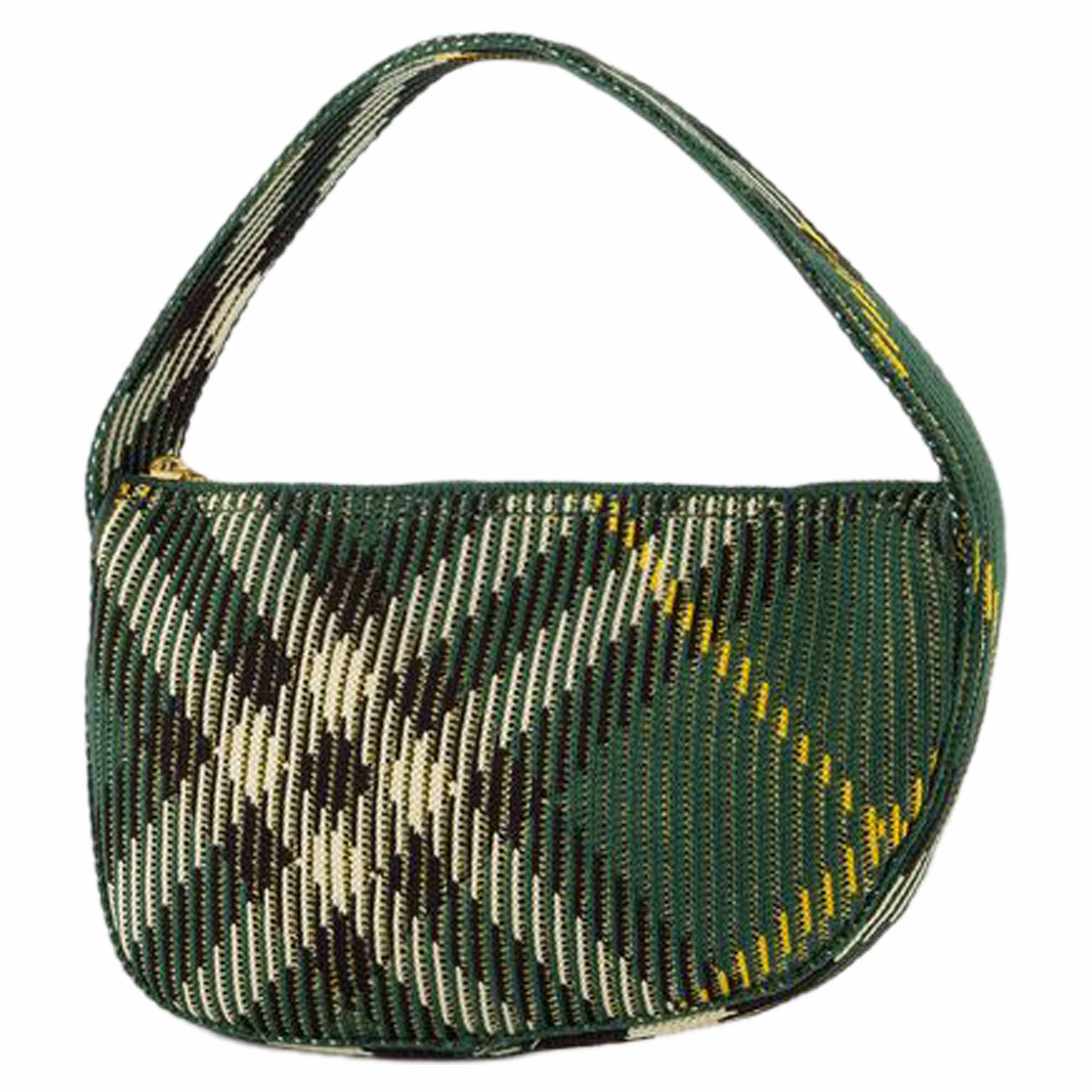 Knit Baguette Purse - Burberry - Nylon - Green