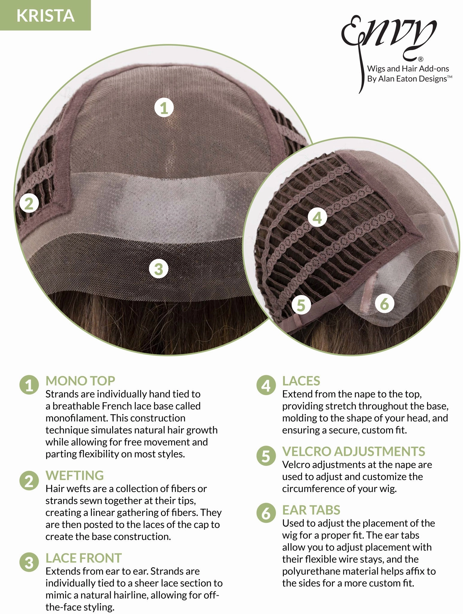 Krista Wig by Envy | Human Hair/Heat Friendly Synthetic Blend Hair | Average Cap