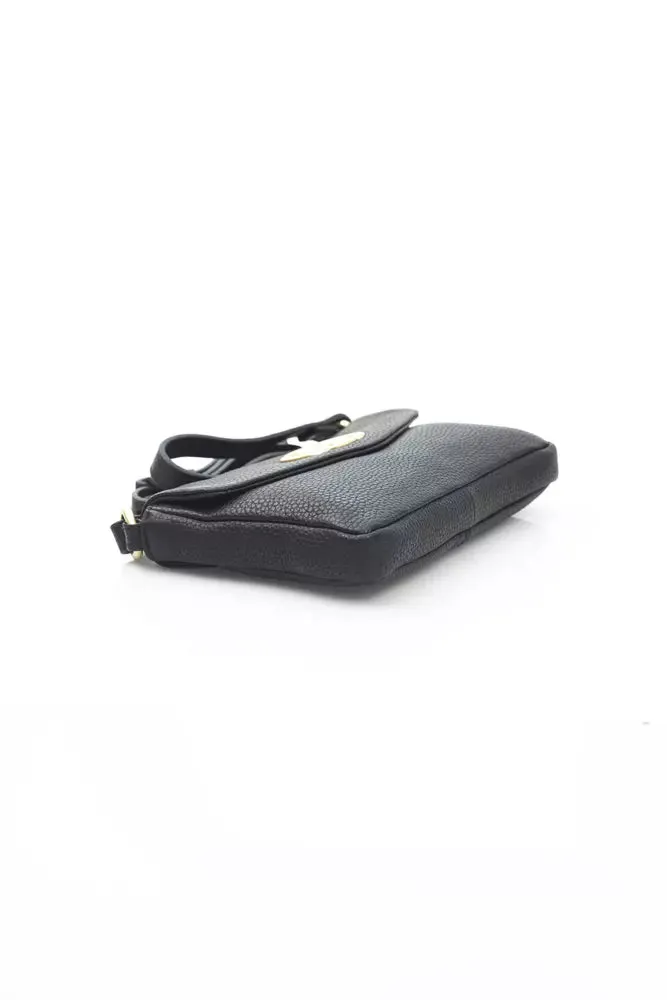 La Martina Black Leather Women Crossbody