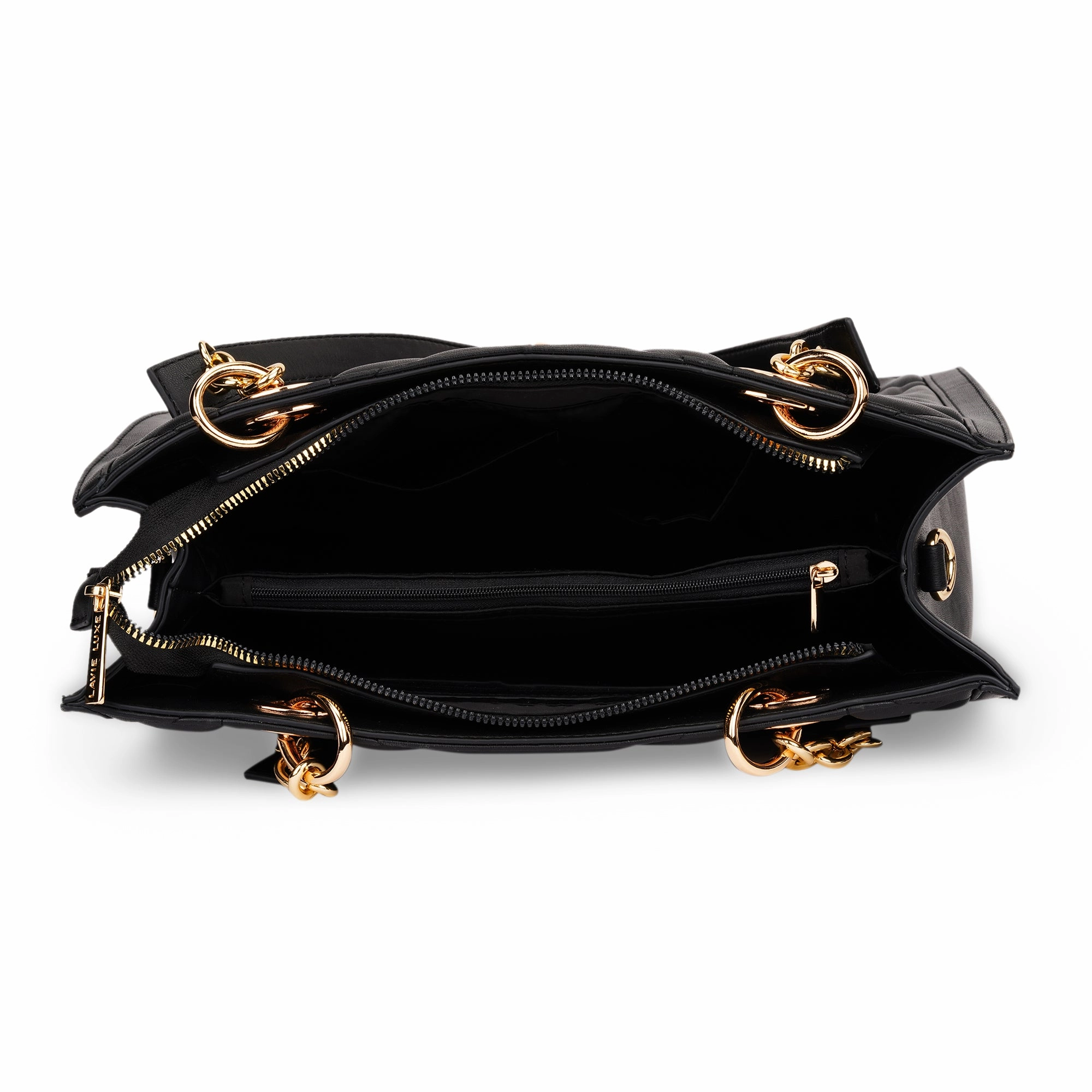 Lavie Luxe Black Large Women's Diobox Satchel Bag