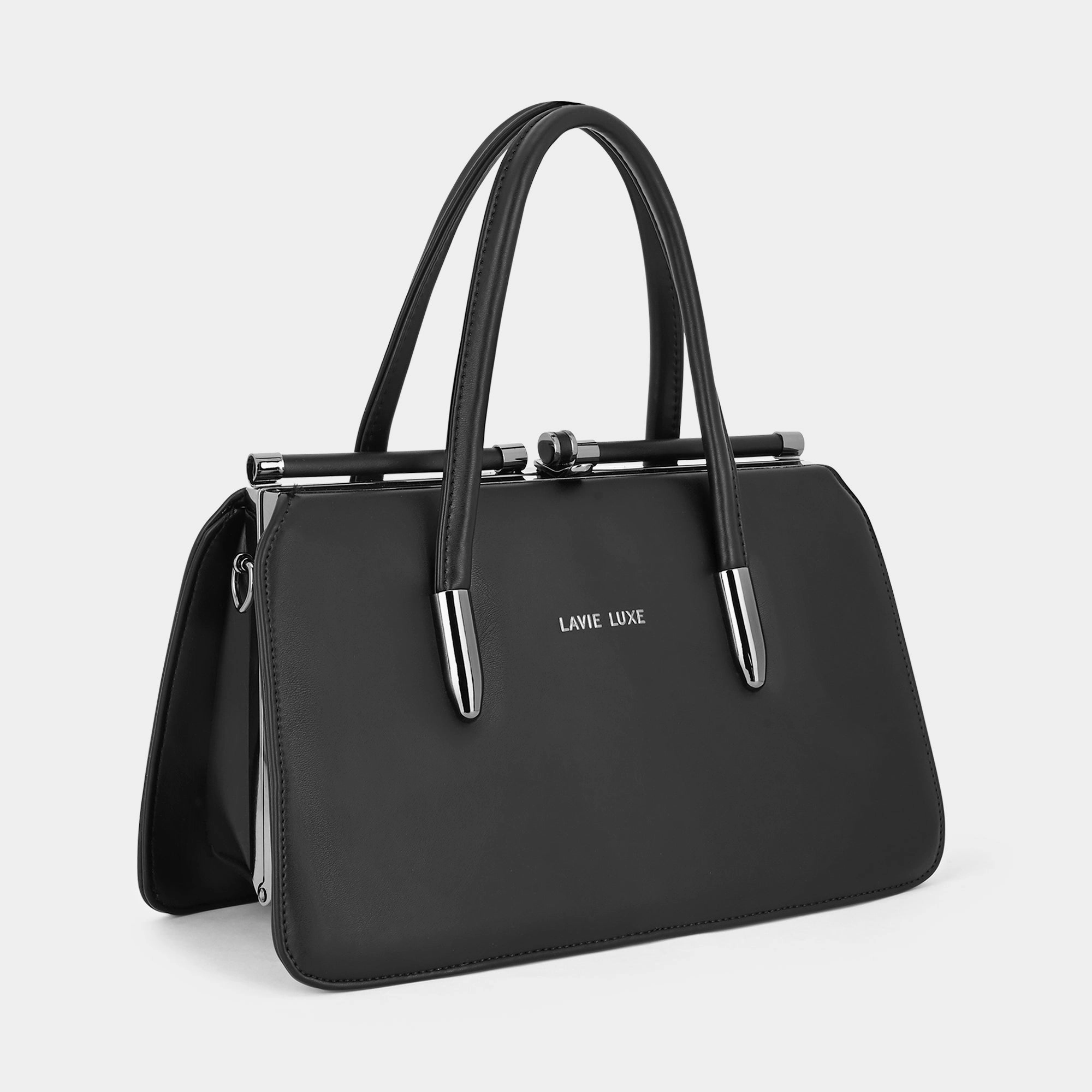 Lavie Luxe Book Frame Black Medium Women's Framed Bag
