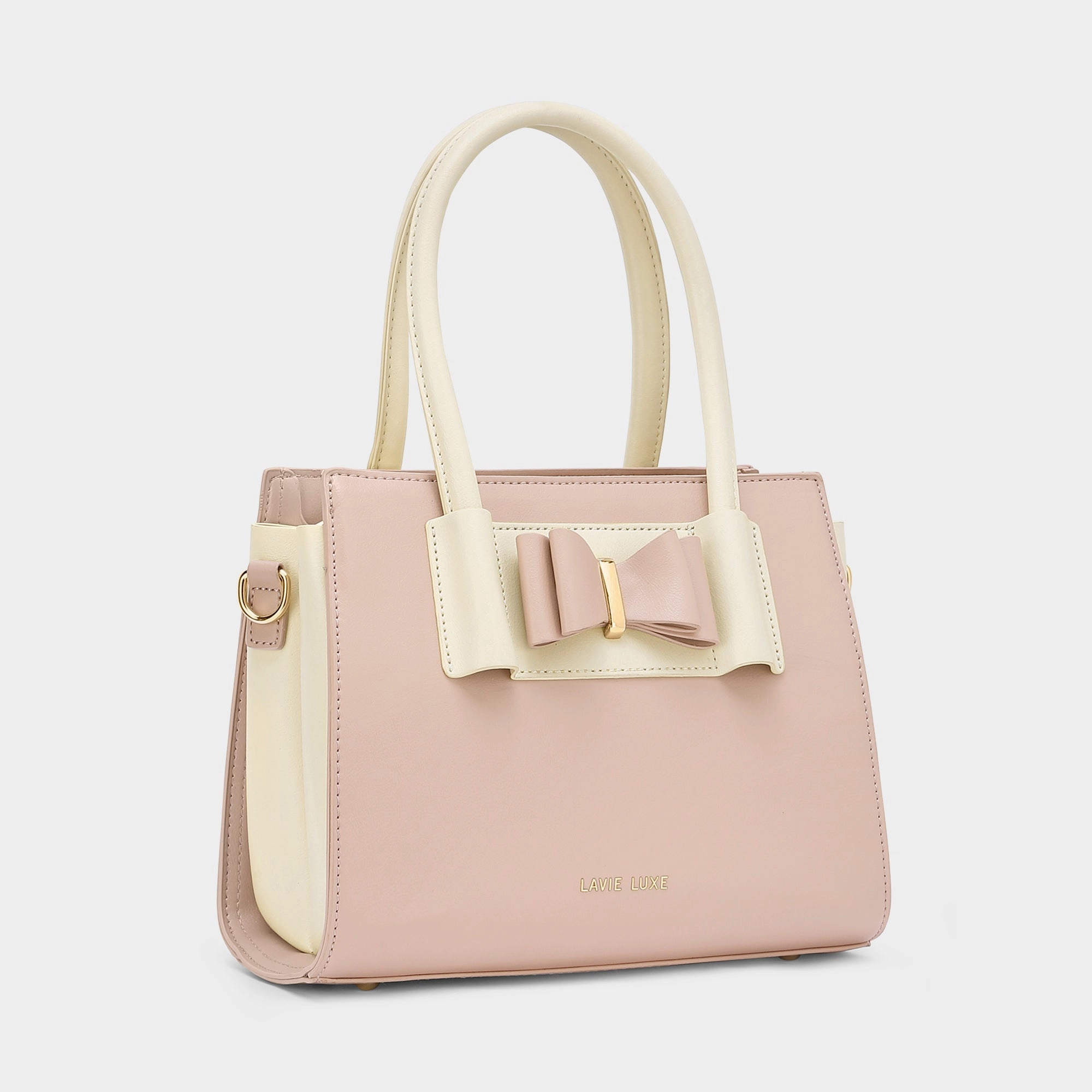 Lavie Luxe Knot Light Pink Medium Women's Satchel Bag