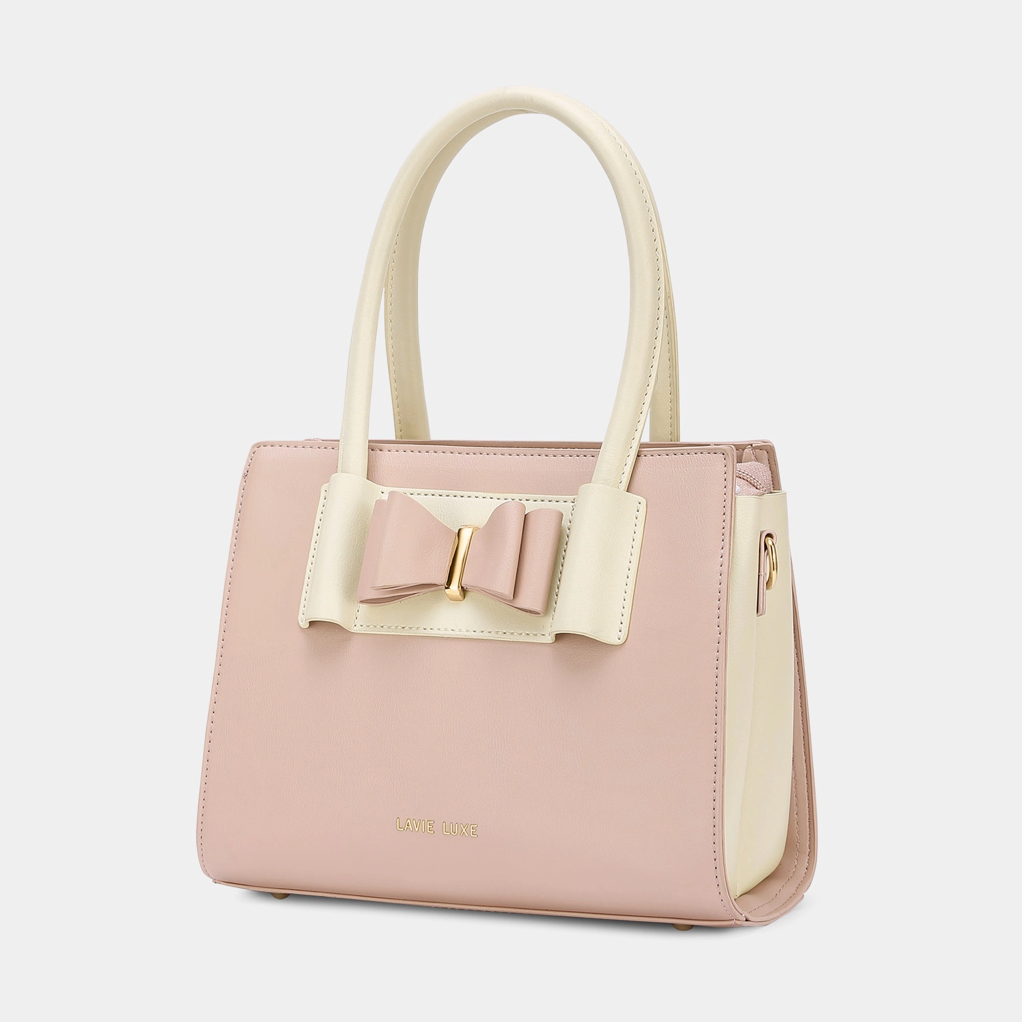 Lavie Luxe Knot Light Pink Medium Women's Satchel Bag