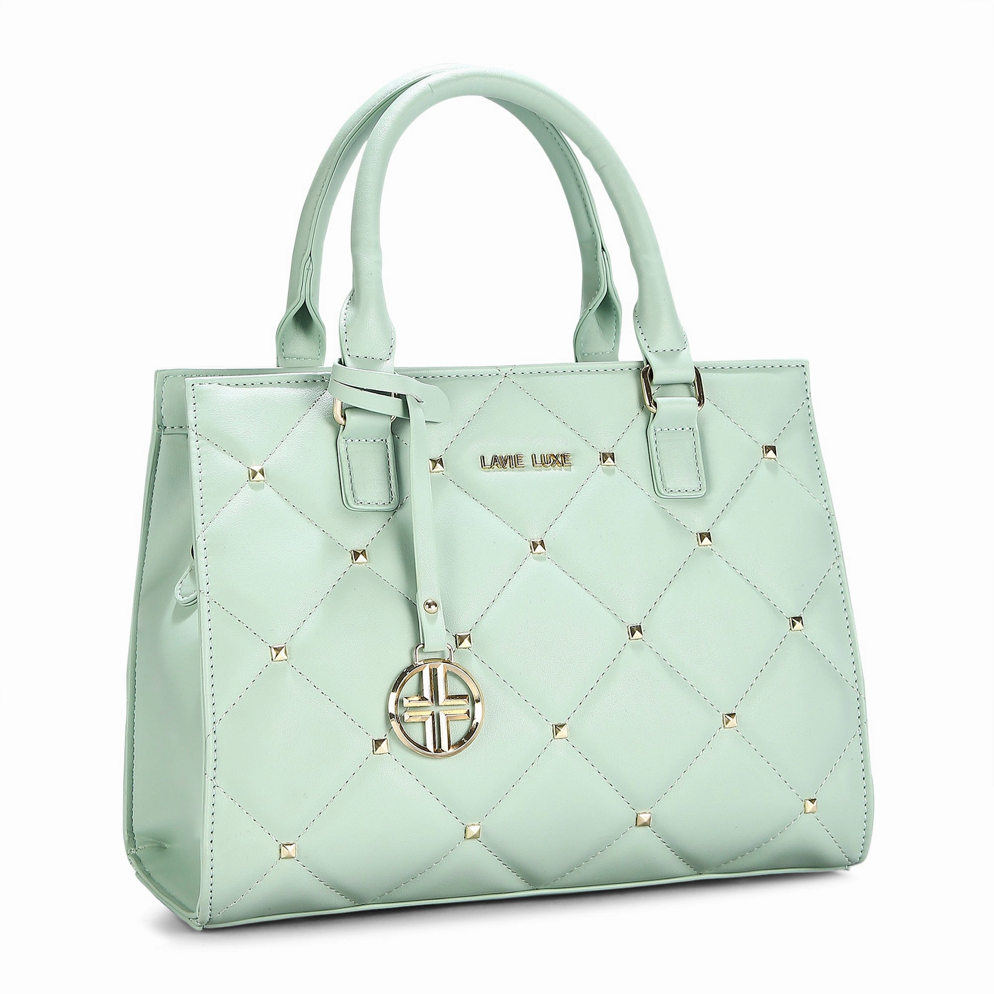 Lavie Luxe Stud Shelly Mint Medium Women's Satchel