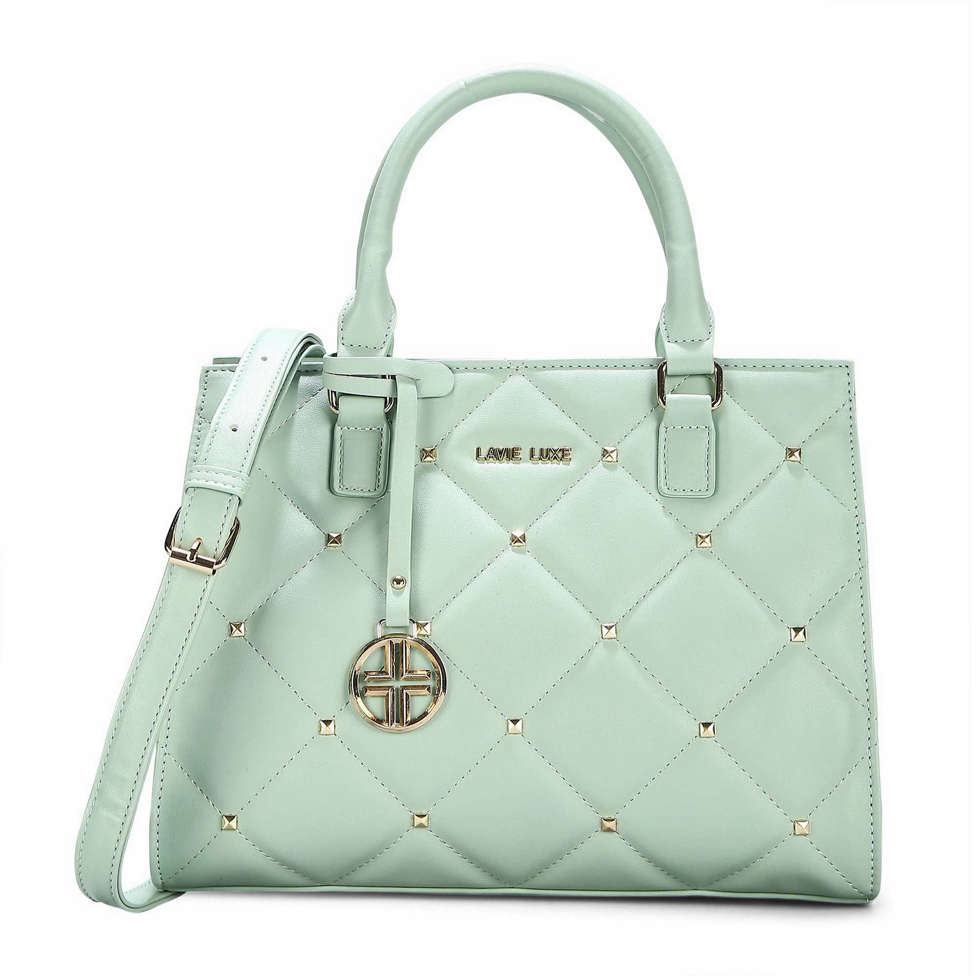 Lavie Luxe Stud Shelly Mint Medium Women's Satchel