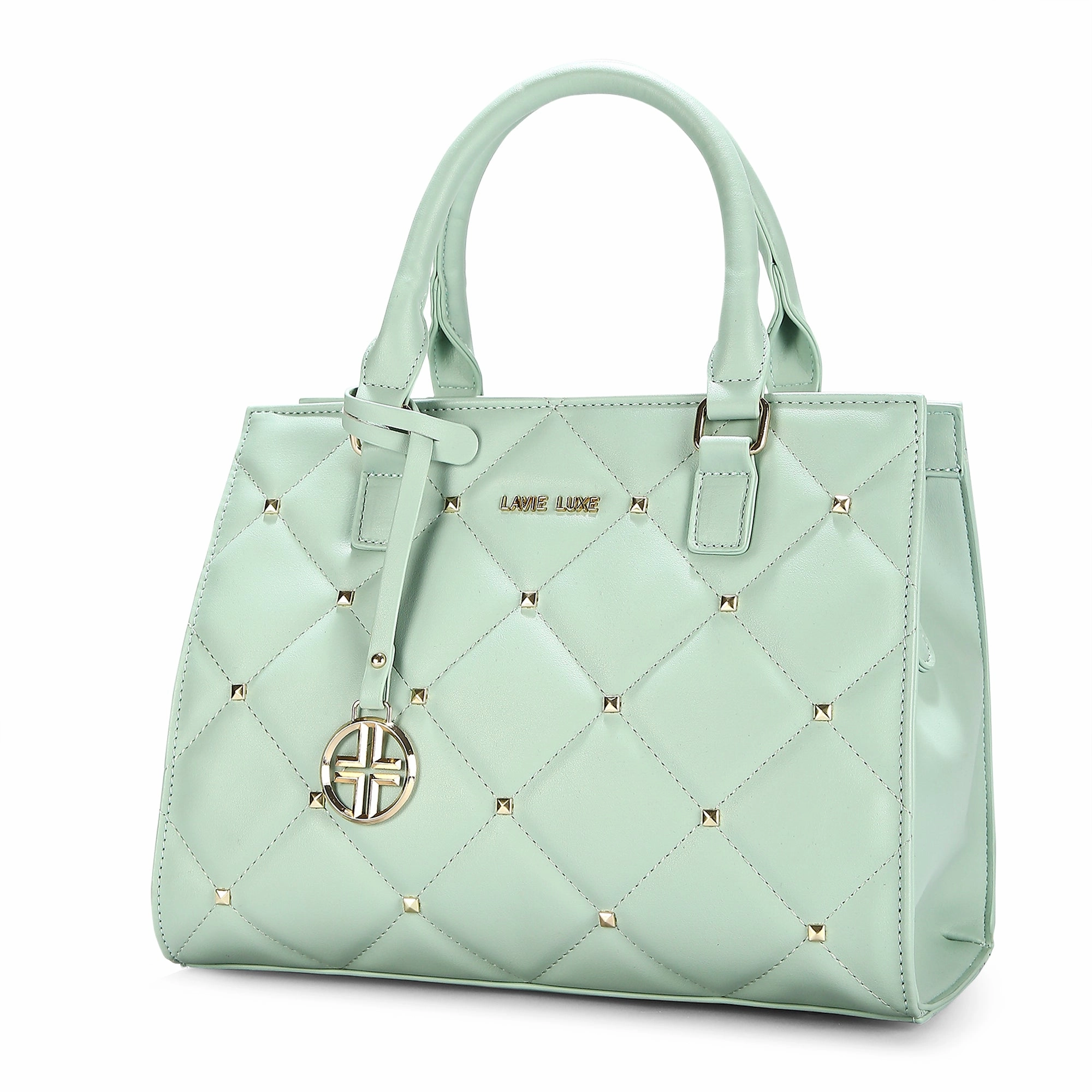 Lavie Luxe Stud Shelly Mint Medium Women's Satchel