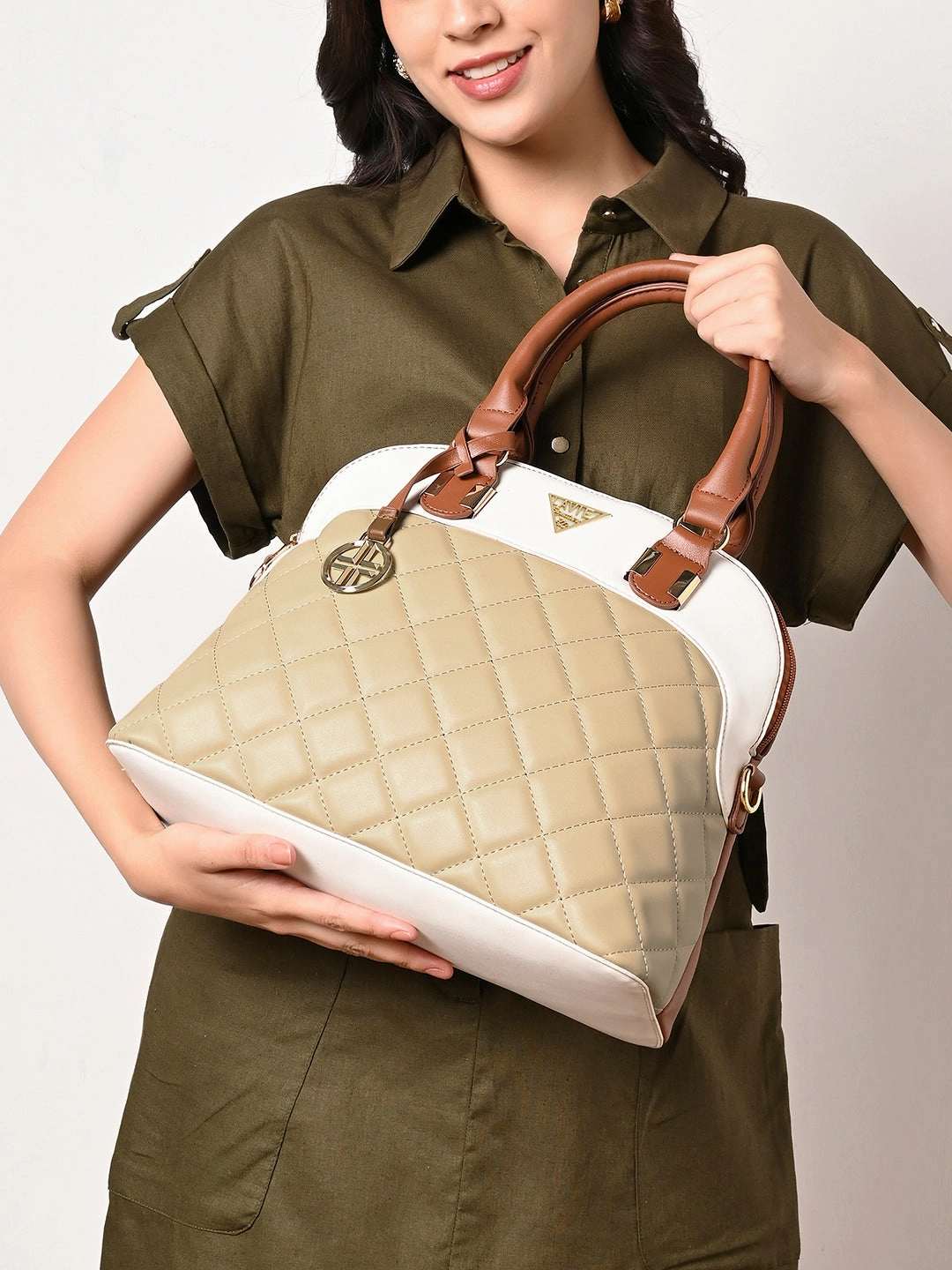 Lavie Signature Texas Medium Sand Womens Satchel
