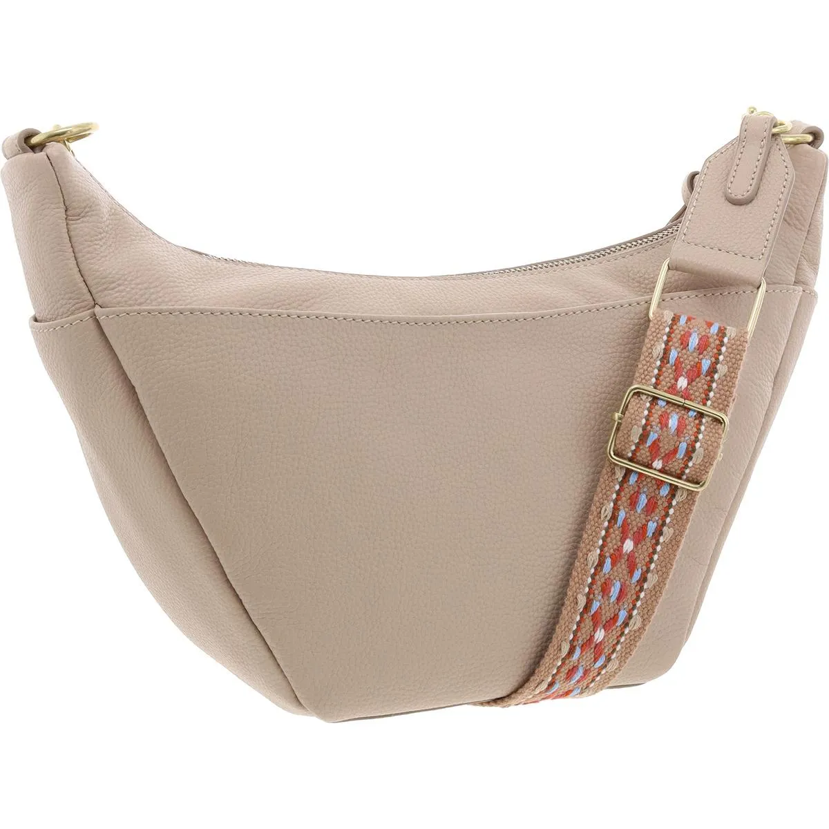 Laya Womens Pebbled Leather Crossbody Handbag