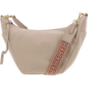 Laya Womens Pebbled Leather Crossbody Handbag