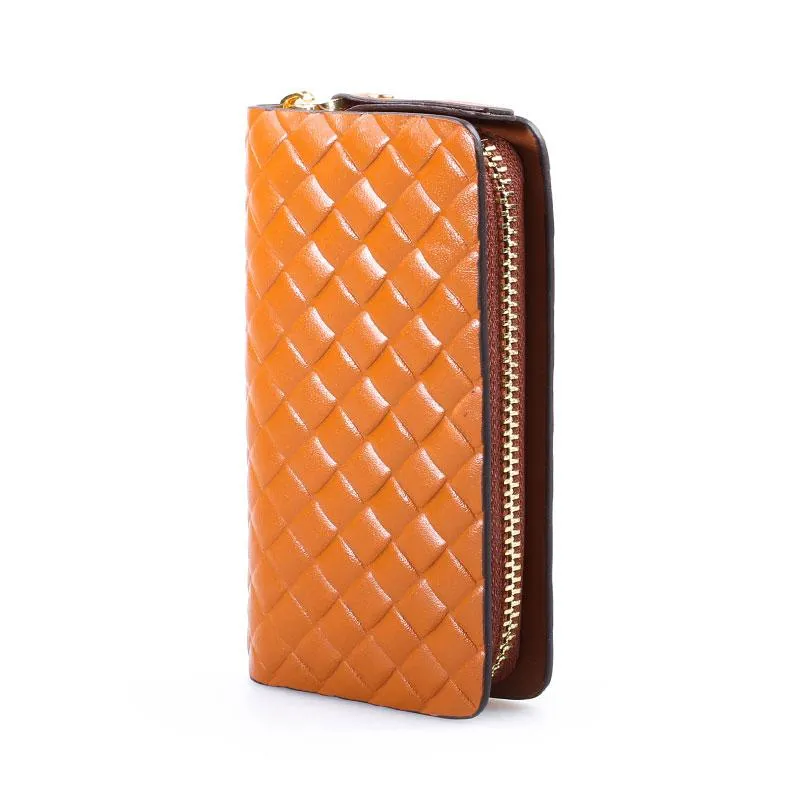 Leather Braided Men Small Key Wallet Bifold Small Keyring Wallet for Men
