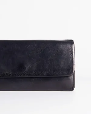 Leather Long clutch wallet leather black men wallet long wallet