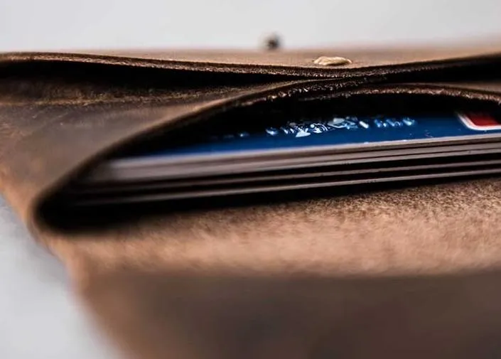 Leather Men Card Holder Wallet Change Bifold Small Wallet for Men