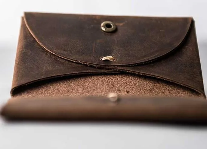 Leather Men Card Holder Wallet Change Bifold Small Wallet for Men