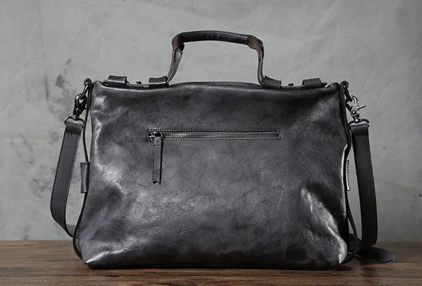 Leather mens Briefcase Shoulder laptop bag Business Bag for Men
