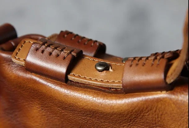 Leather mens Briefcase Shoulder laptop bag Business Bag for Men