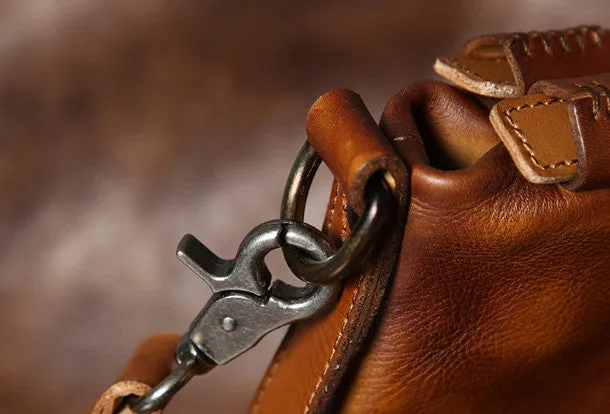 Leather mens Briefcase Shoulder laptop bag Business Bag for Men
