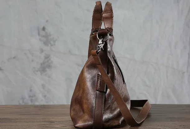 Leather mens Briefcase Shoulder laptop bag Business Bag for Men