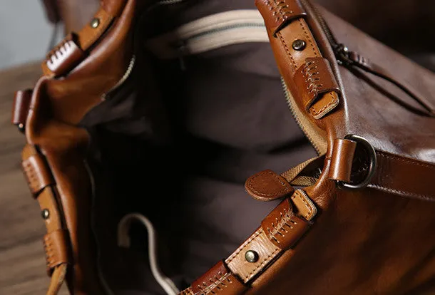 Leather mens Briefcase Shoulder laptop bag Business Bag for Men