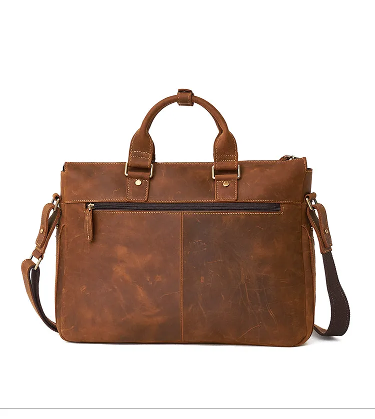 LEATHER MENS BRIEFCASE Vintage WORK BAG BUSINESS BAG FOR MEN