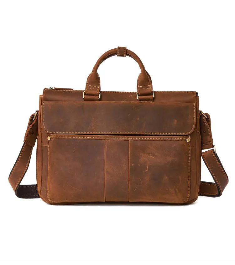 LEATHER MENS BRIEFCASE Vintage WORK BAG BUSINESS BAG FOR MEN