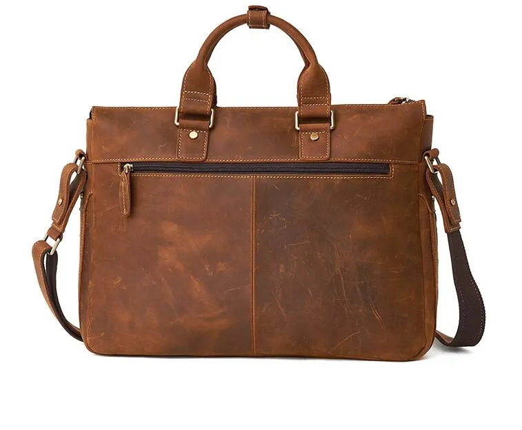 LEATHER MENS BRIEFCASE Vintage WORK BAG BUSINESS BAG FOR MEN