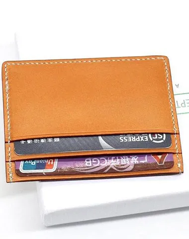 Leather Mens Card Wallet Card Holder Front Pocket Wallet Small Slim Wallet for Men