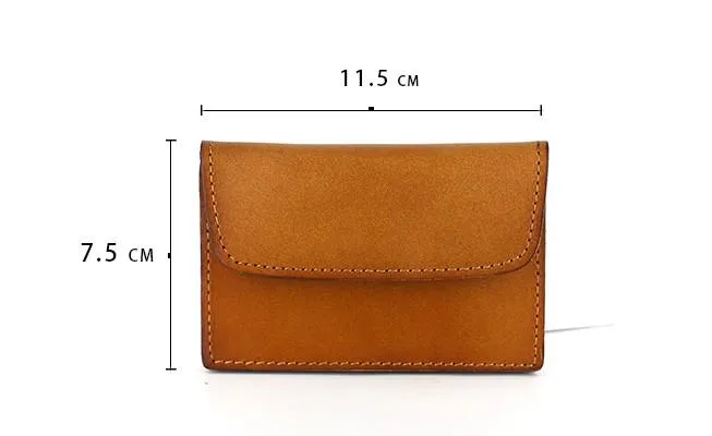 Leather Mens Card Wallet Front Pocket Wallet Small Slim Wallets Change Wallets for Men