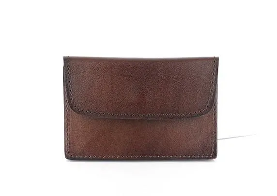 Leather Mens Card Wallet Front Pocket Wallet Small Slim Wallets Change Wallets for Men