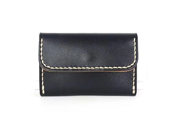 Leather Mens Card Wallet Front Pocket Wallets Small Slim Wallets Change Wallet for Men