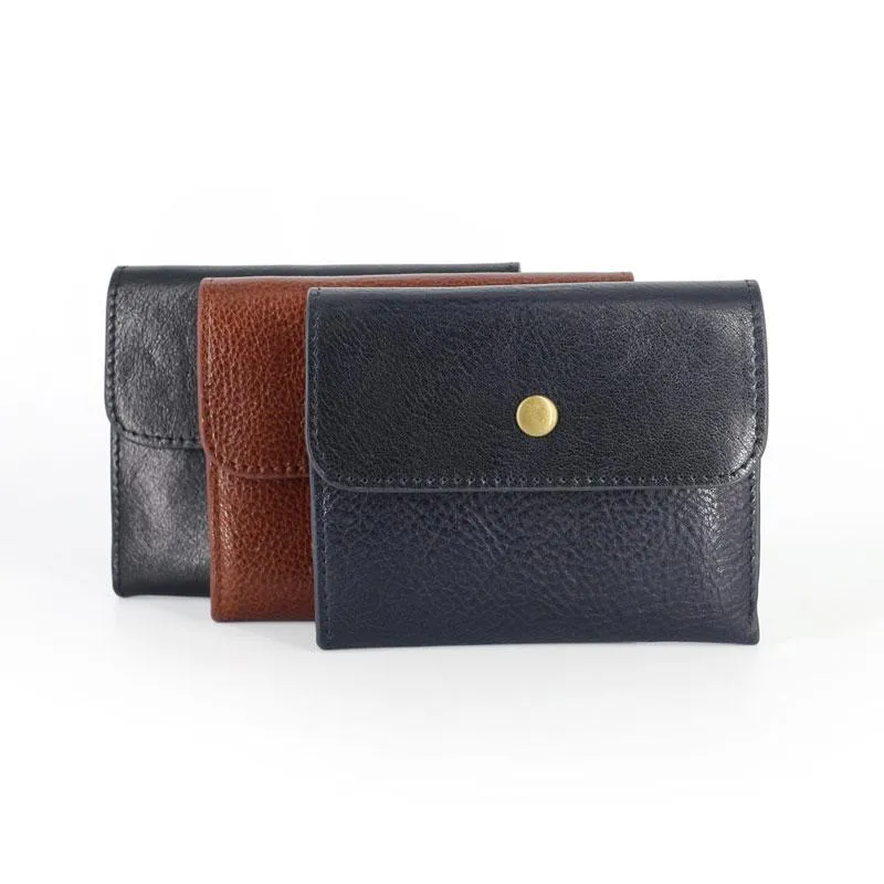 Leather Mens Front Pocket Wallet Card Wallets Slim Small Change Wallets for Men