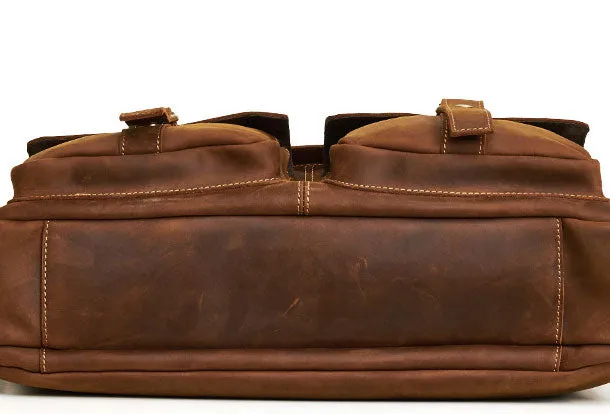 Leather Mens Handbag Briefcase Shoulder Bag Messenger Bag Travel Bag Business Bag for men