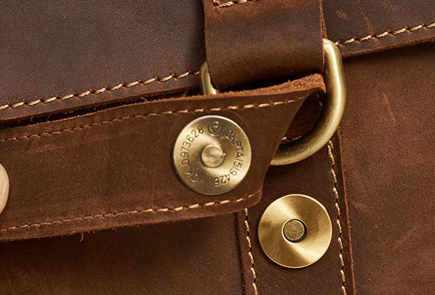 Leather Mens Handbag Briefcase Shoulder Bag Messenger Bag Travel Bag Business Bag for men