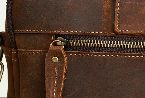 Leather Mens Handbag Briefcase Shoulder Bag Messenger Bag Travel Bag Business Bag for men