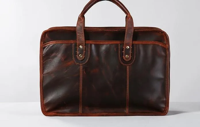 Leather Mens Large Travel Bag Shoulder Bag Laptop Bag Briefcase Weekender Bags for Men