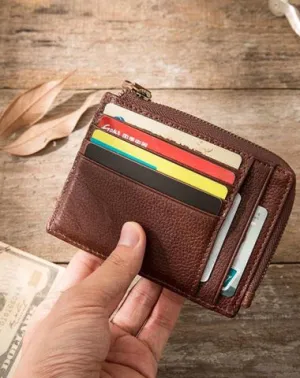 Leather Mens Slim Card Holder Front Pocket Wallets Card Wallets for Men