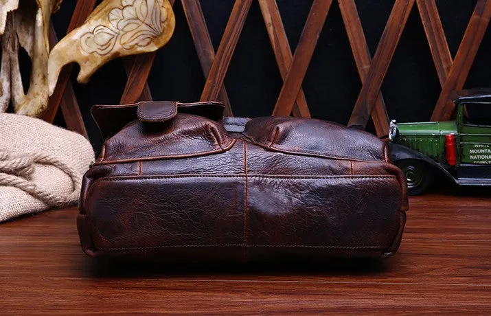 Leather Mens Vintage Briefcase Business Bag Work Bag For Men