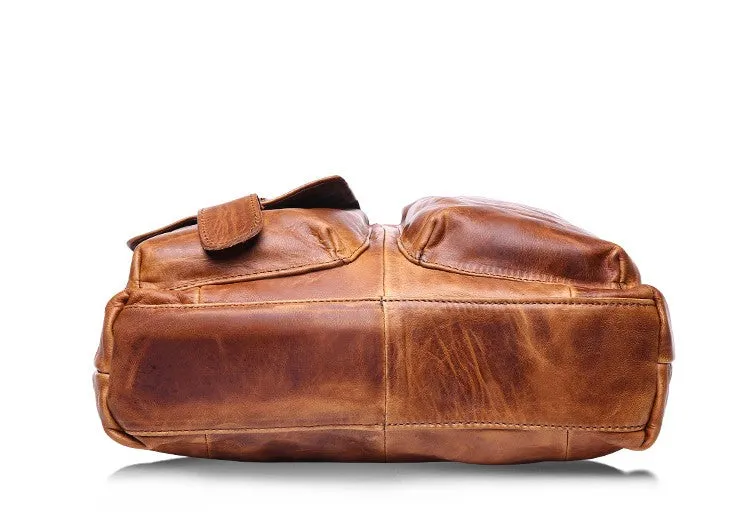 Leather Mens Vintage Briefcase Business Bag Work Bag For Men