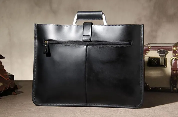 Leather Mens Vintage Briefcase Handbag Work Bag Business Bag Laptop Bag for men