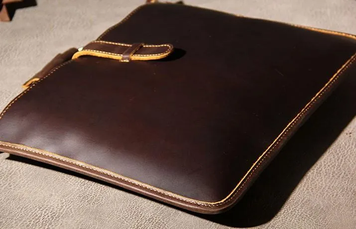Leather Mens Vintage Briefcase Handbag Work Bag Business Bag Laptop Bag for men