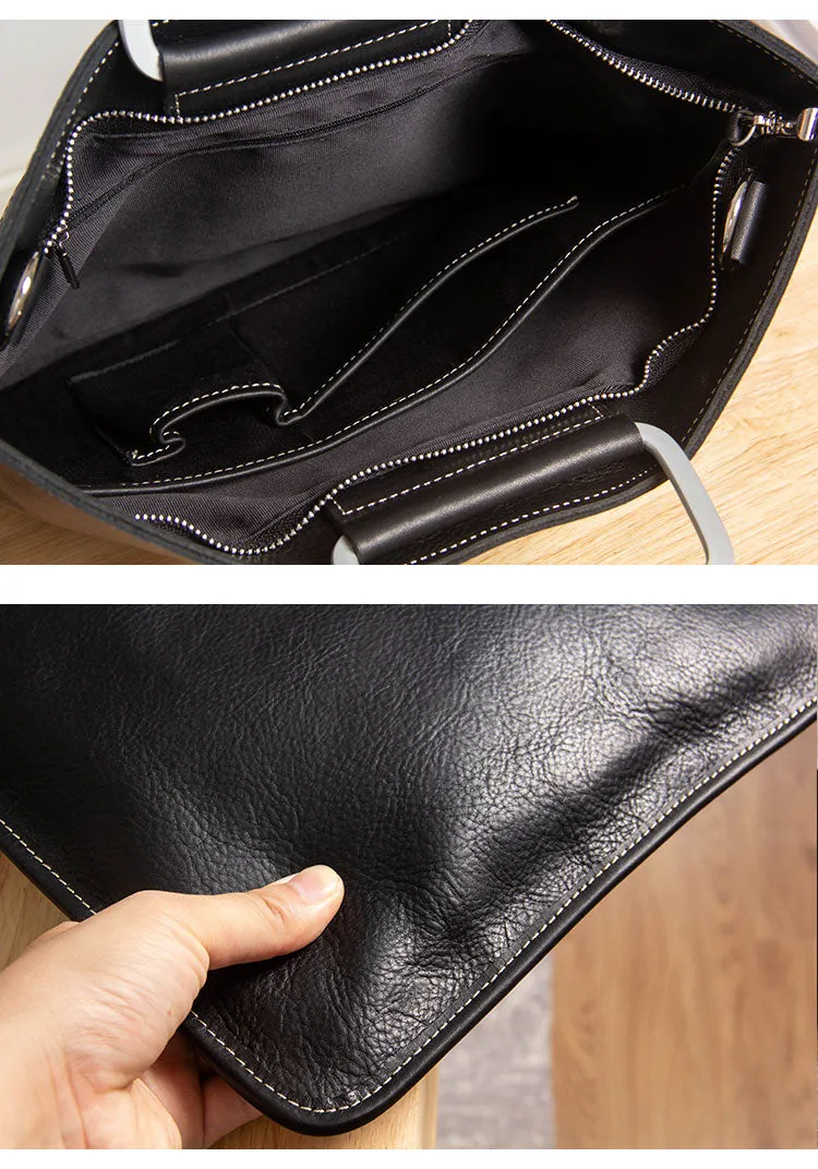 Leather Mens Vintage Briefcase Handbag Work Bag Business Bag Laptop Bag for men
