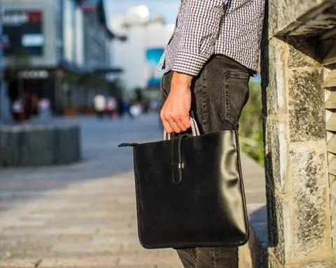 Leather Mens Vintage Briefcase Handbag Work Bag Business Bag Laptop Bag for men